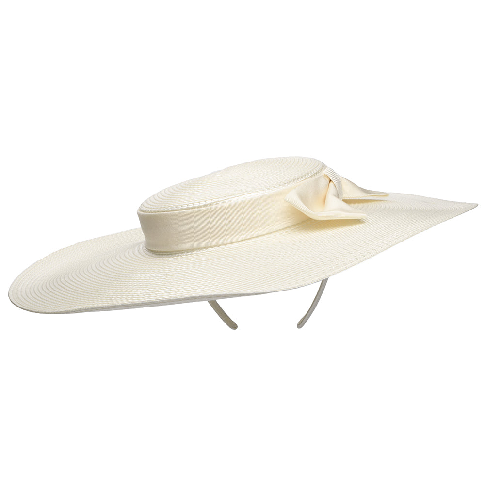Chapeau Canotier en Paille Toyo Pearl ivoire FAILSWORTH