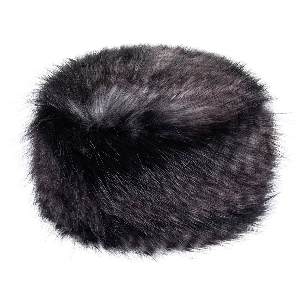 Chapeau Calot Femme Hiver en Fausse Fourrure noir caille HELEN MOORE