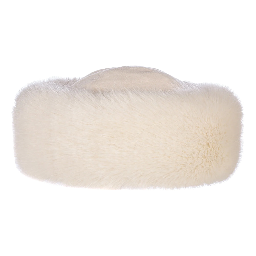 Chapeau Hiver en Fausse Fourrure ivoire HELEN MOORE