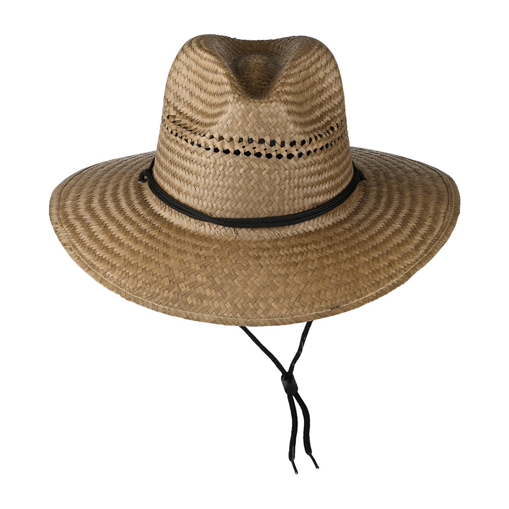 Chapeau Lifeguard en Paille de Palmier marron clair DORFMAN PACIFIC