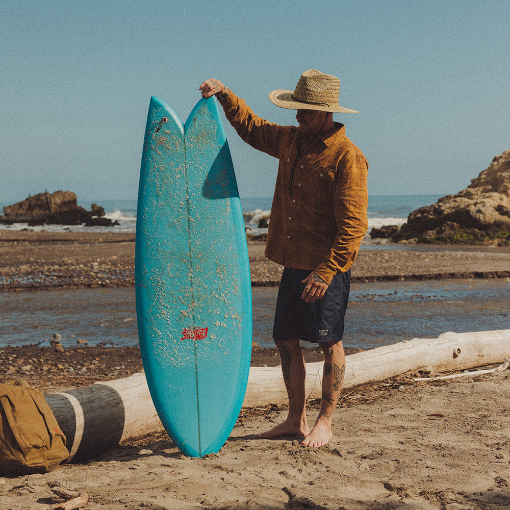 Chapeau Lifeguard en Paille Messer beige sable BRIXTON