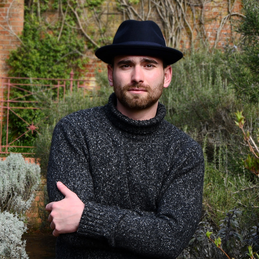 Chapeau Trilby Déformable Blues bleu marine JAXON & JAMES