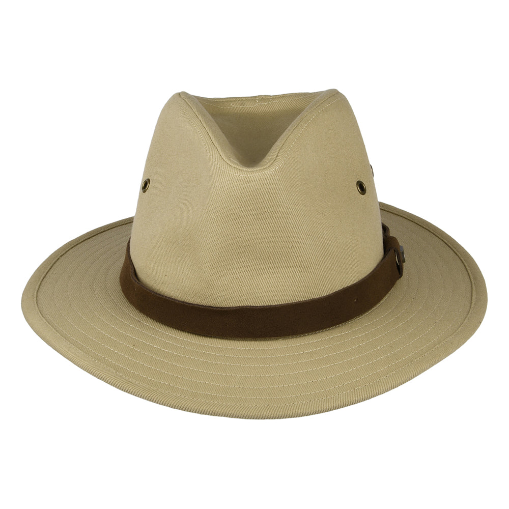 Chapeau Fedora en Coton Hydrofuge Messer X Adventure crème BRIXTON