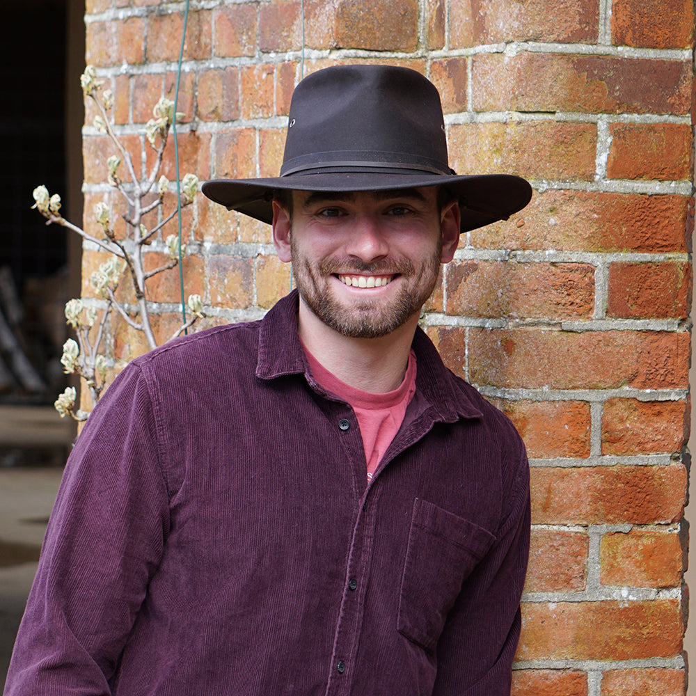 Chapeau Australien en Toile Cirée marron JAXON & JAMES