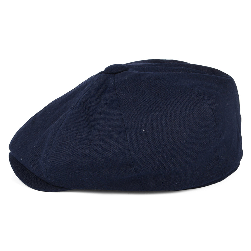 Casquette Gavroche à 8 Pans en Coton et Lin bleu marine CHRISTYS