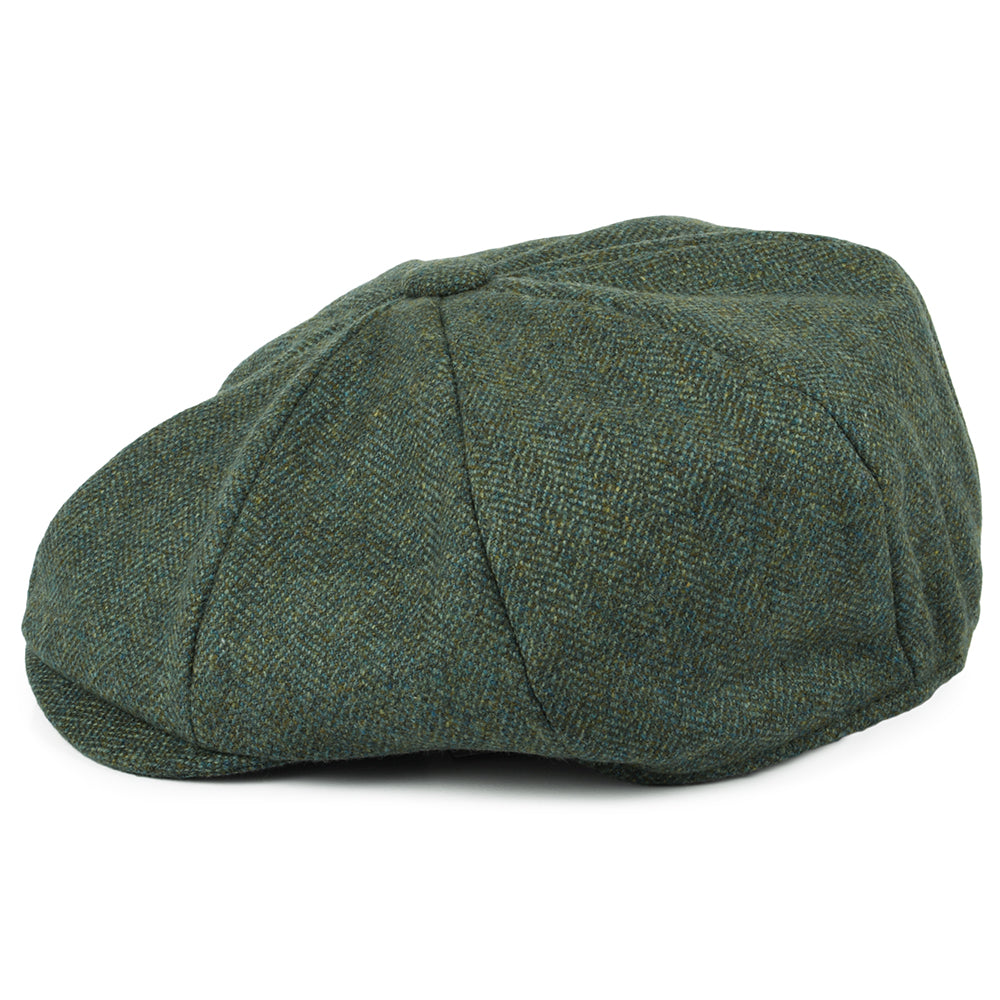 Casquette Gavroche à 8 Pans en Tweed Lovat Teviot forêt CHRISTYS