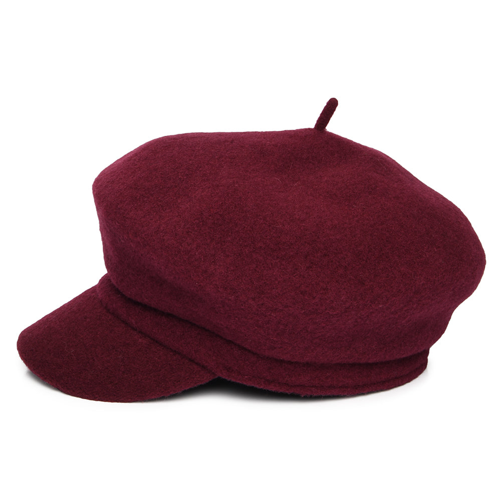 Casquette Gavroche en Laine Vanessa merlot WHITELEY