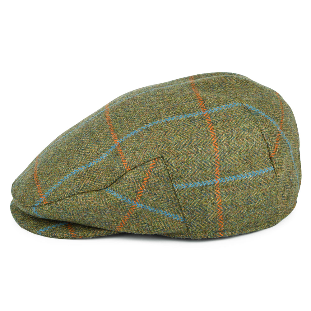 Casquette Plate Imperméable à Carreaux et Chevrons mousse-orange-bleu FAILSWORTH