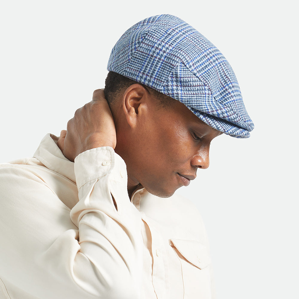 Casquette Plate Légère Prince-de-Galles Hooligan bleu glacé-bleu roi BRIXTON