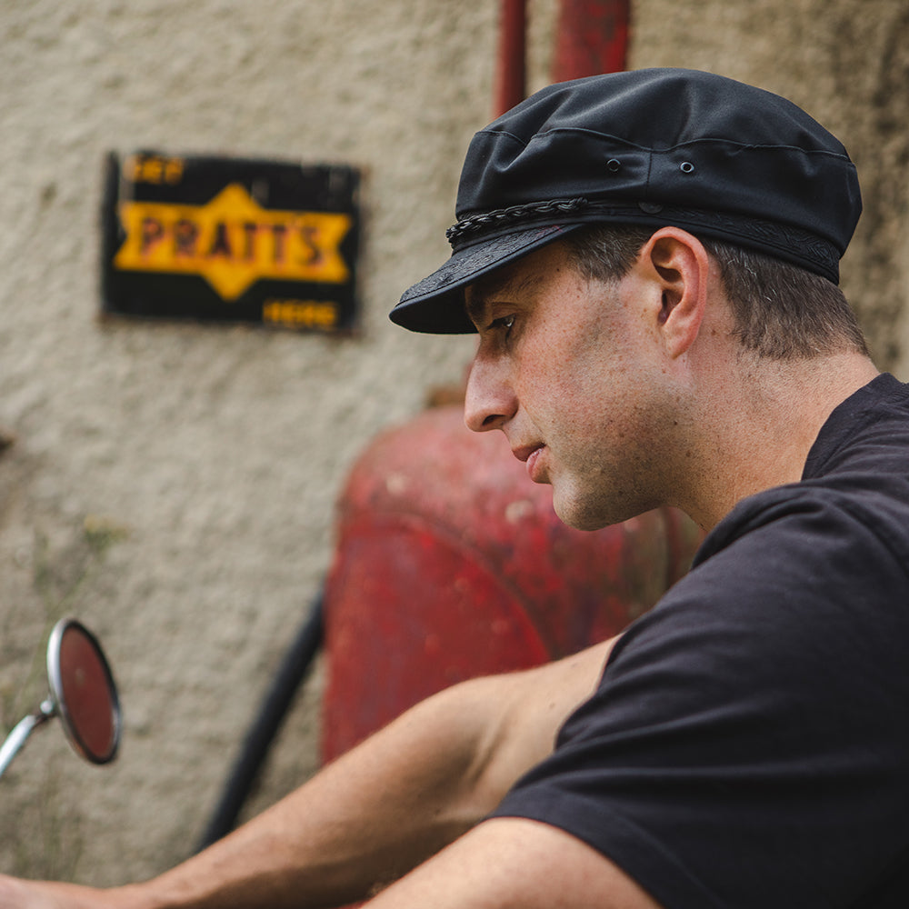 Casquette de Marin Grec en Coton noir JAXON & JAMES