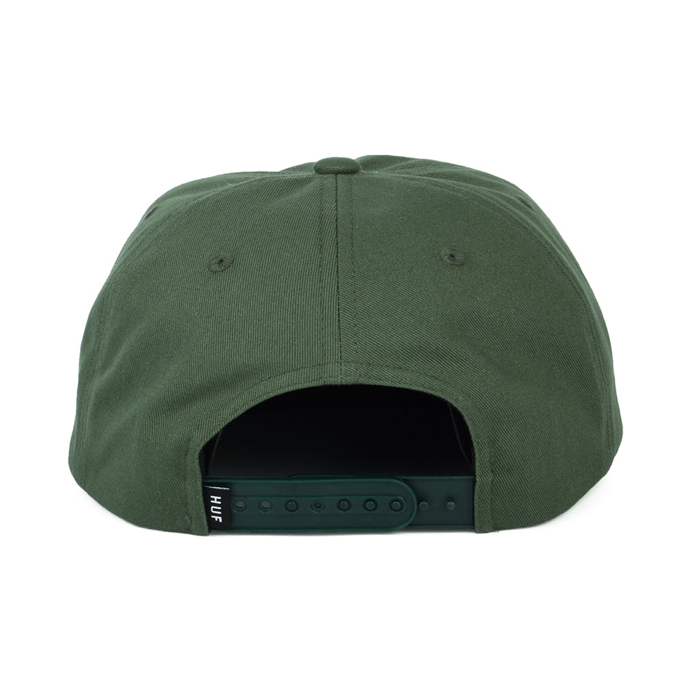 Casquette Snapback Non Structurée Box Logo vert foncé HUF