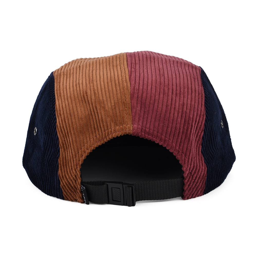 Casquette 5 Panel en Velours Grosse Côtes Contraste bleu marine-marron THE QUIET LIFE