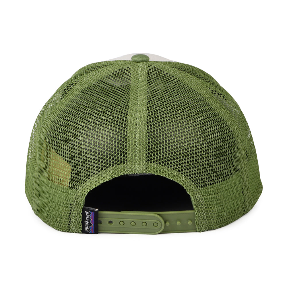Casquette Trucker en Coton Bio LoPro P-6 Logo blanc cassé-olive PATAGONIA