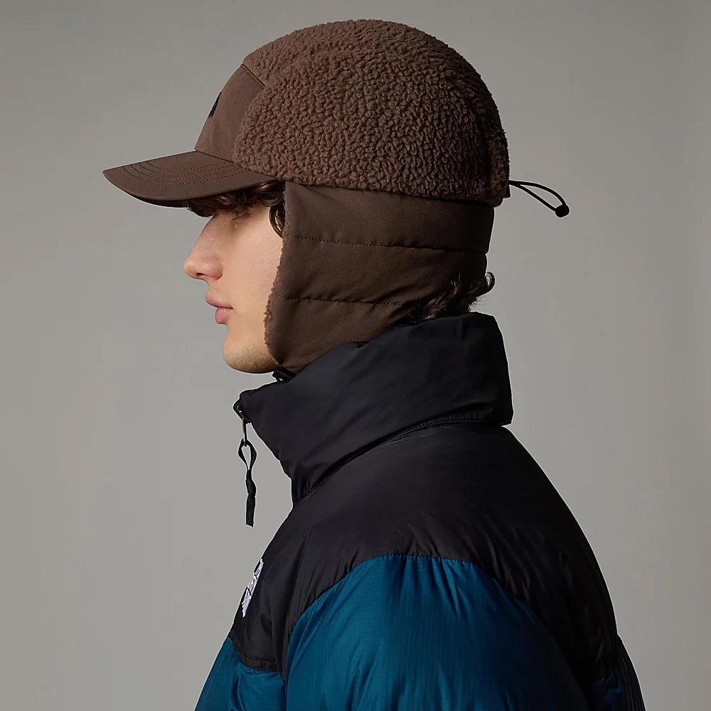Casquette 5 Panel Hydrofuge en Polaire Avec Protège-Oreilles Cragmont marron fumé THE NORTH FACE