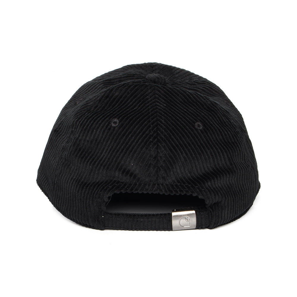 Casquette en Velours Côtelé Large Harlem noir sur noir CARHARTT WIP