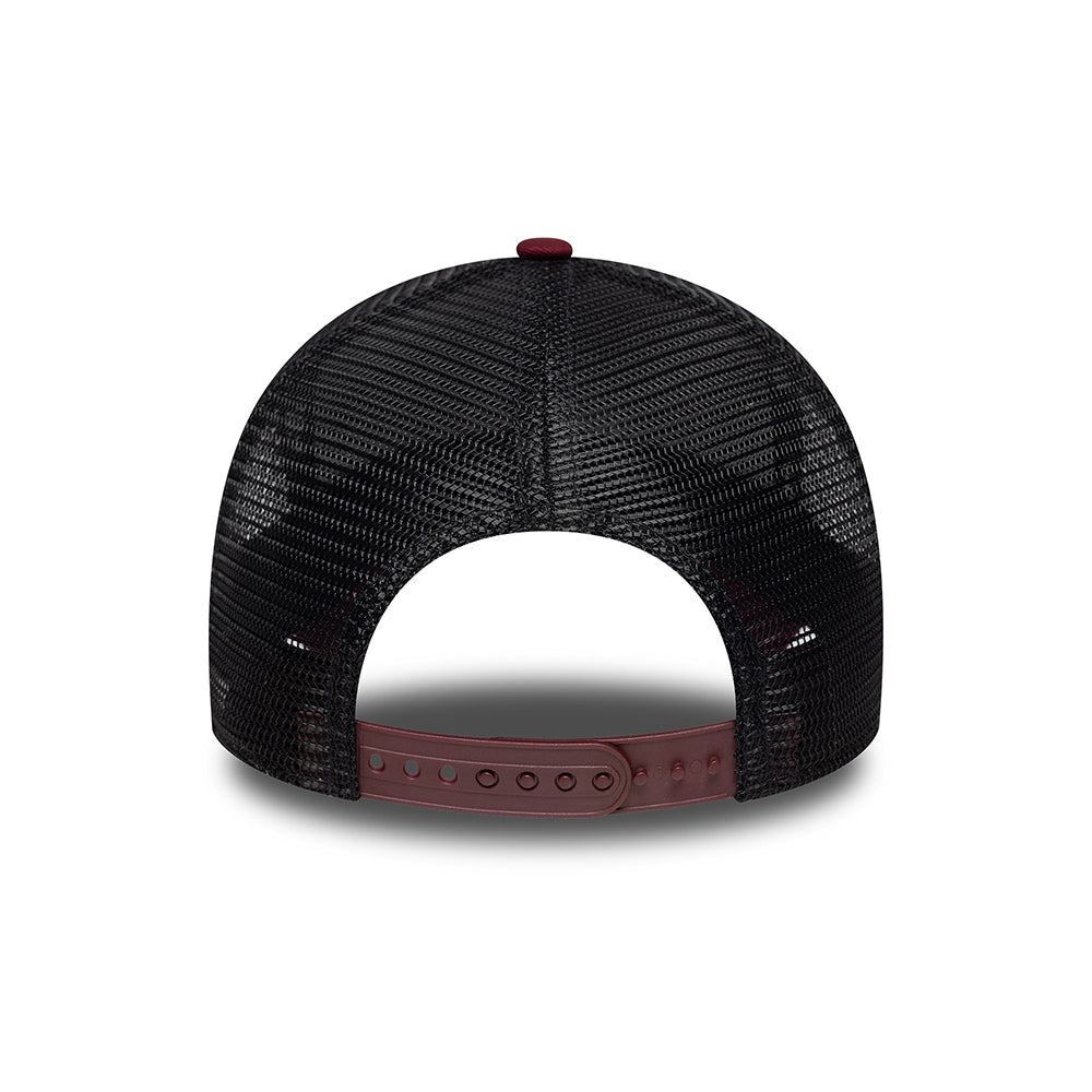 Casquette Trucker A-Frame NE Patch bordeaux NEW ERA