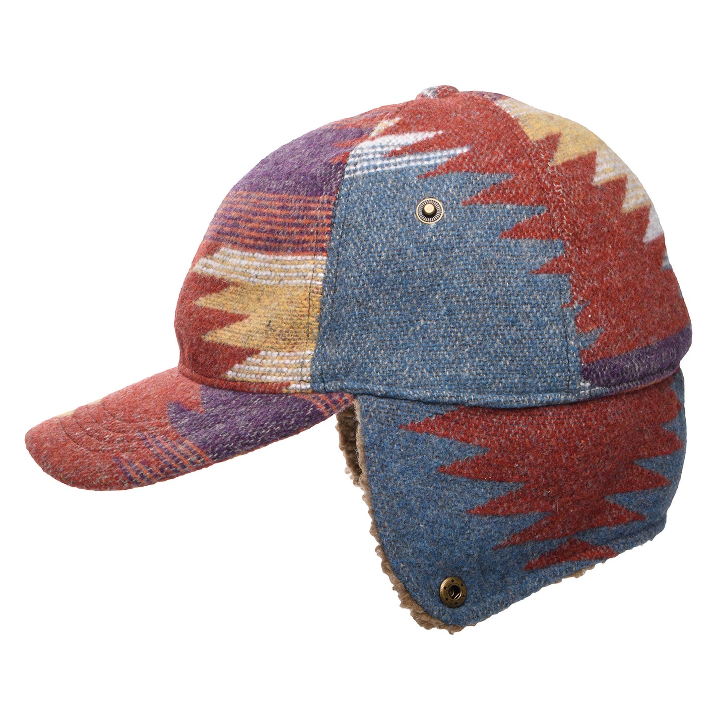 Casquette Avec Protège-Oreilles à Motif Aztèque Sapos rouille mélangé SCALA
