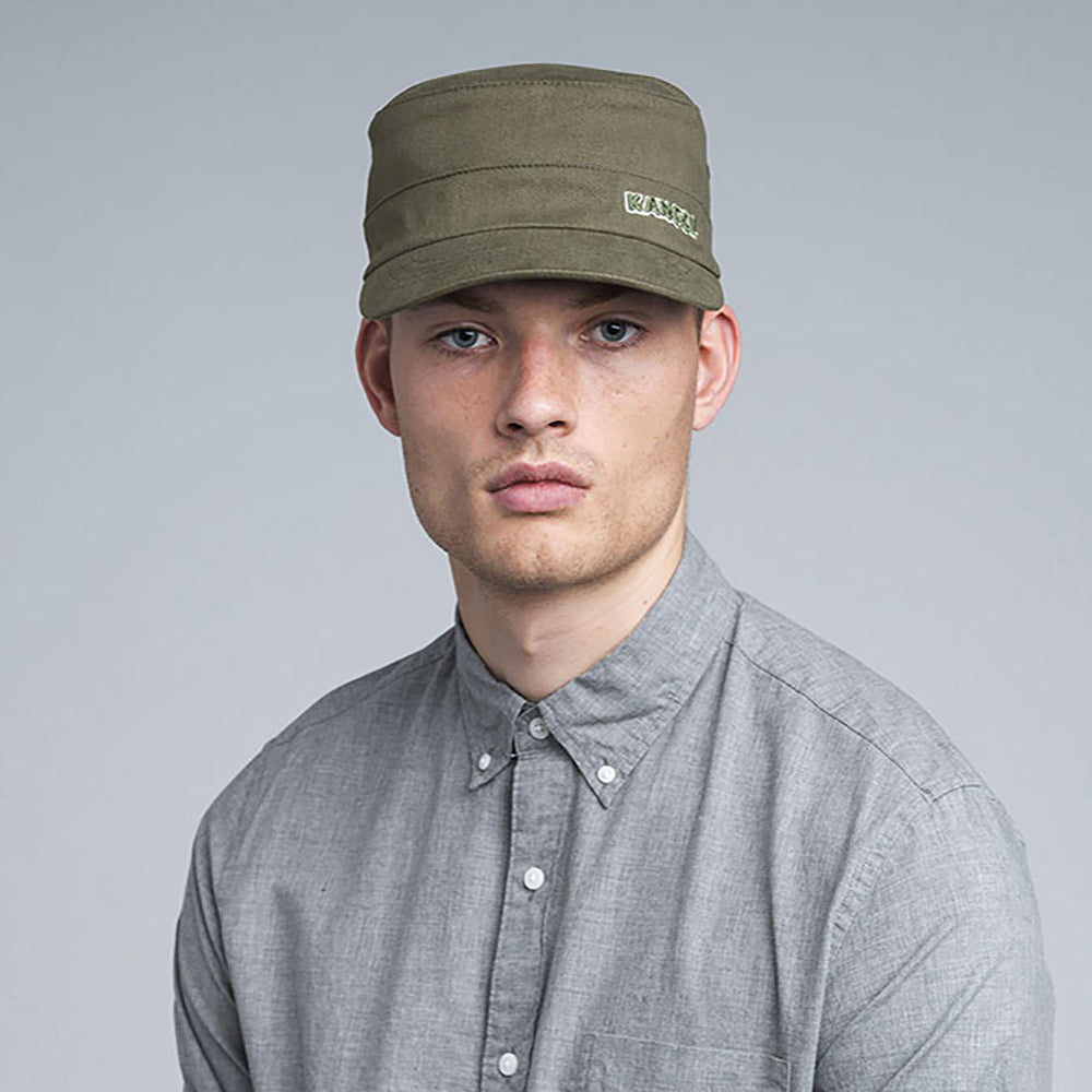 Casquette Militaire en Coton Sergé vert KANGOL