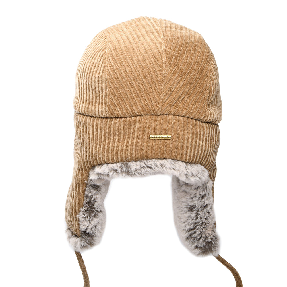 Chapka en Jersey Côtelé Bomber beige STETSON
