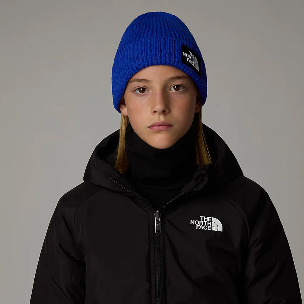 Bonnet Enfant à Revers TNF Box Logo bleu roi THE NORTH FACE