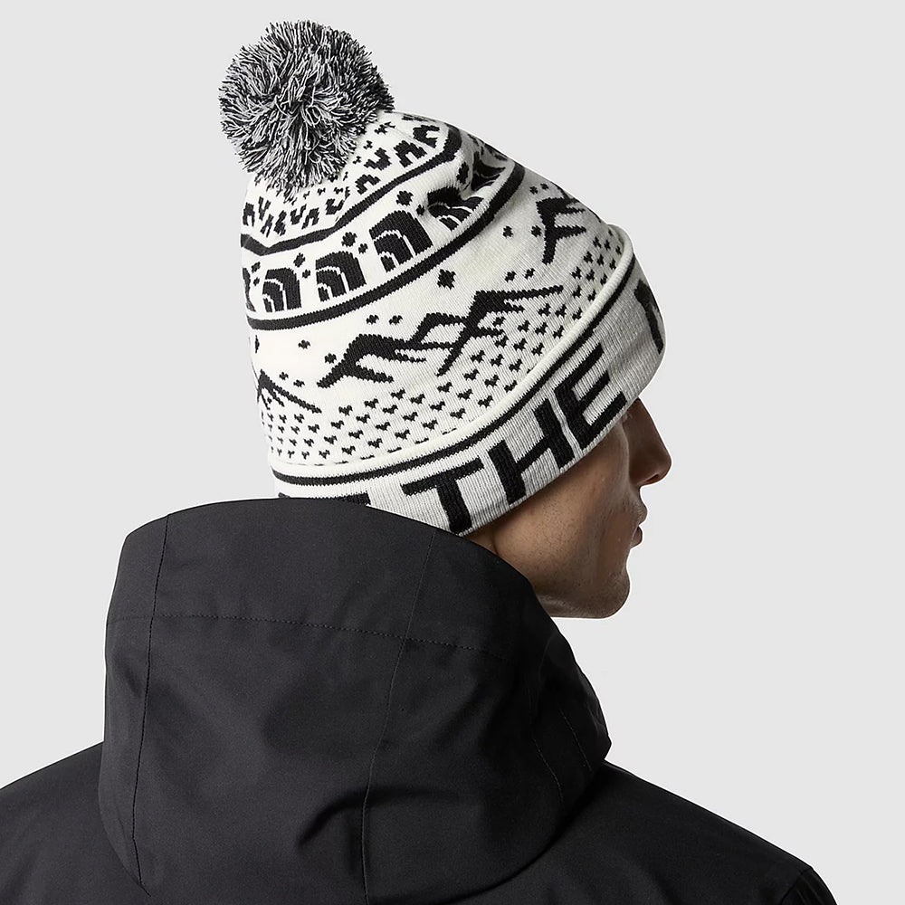 Bonnet à Pompon Ski Tuke blanc cassé-noir THE NORTH FACE