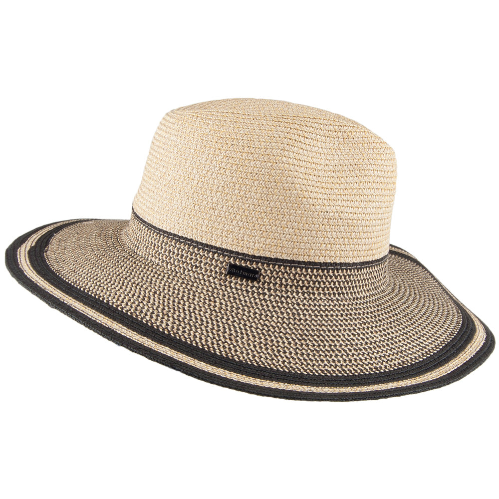 Chapeau Fedora Porto naturel-noir BETMAR