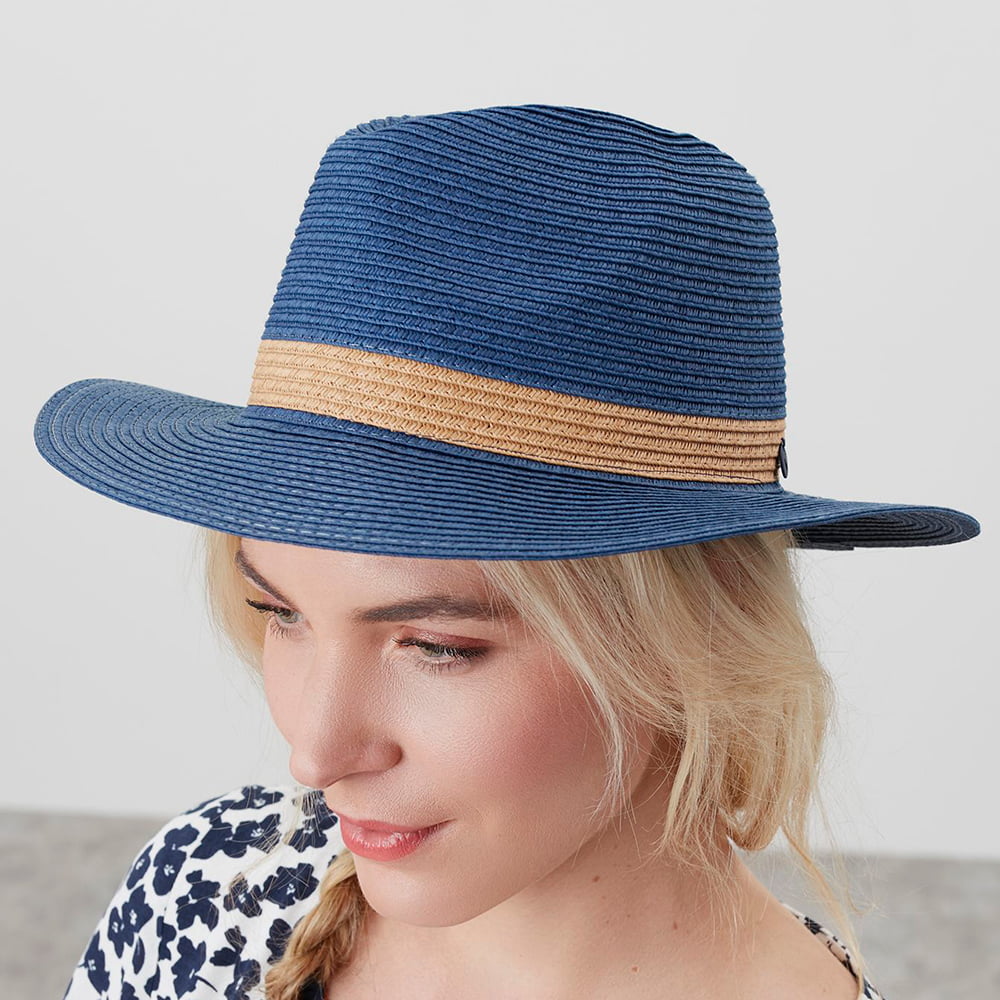 Chapeau Fedora Été Dora bleu marine JOULES