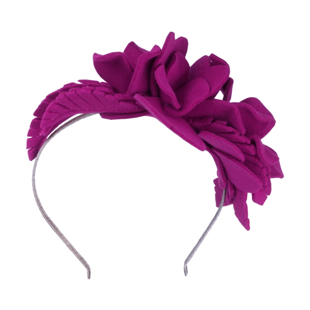 Bandeau Floral en Laine Feutrée fuchsia FAILSWORTH