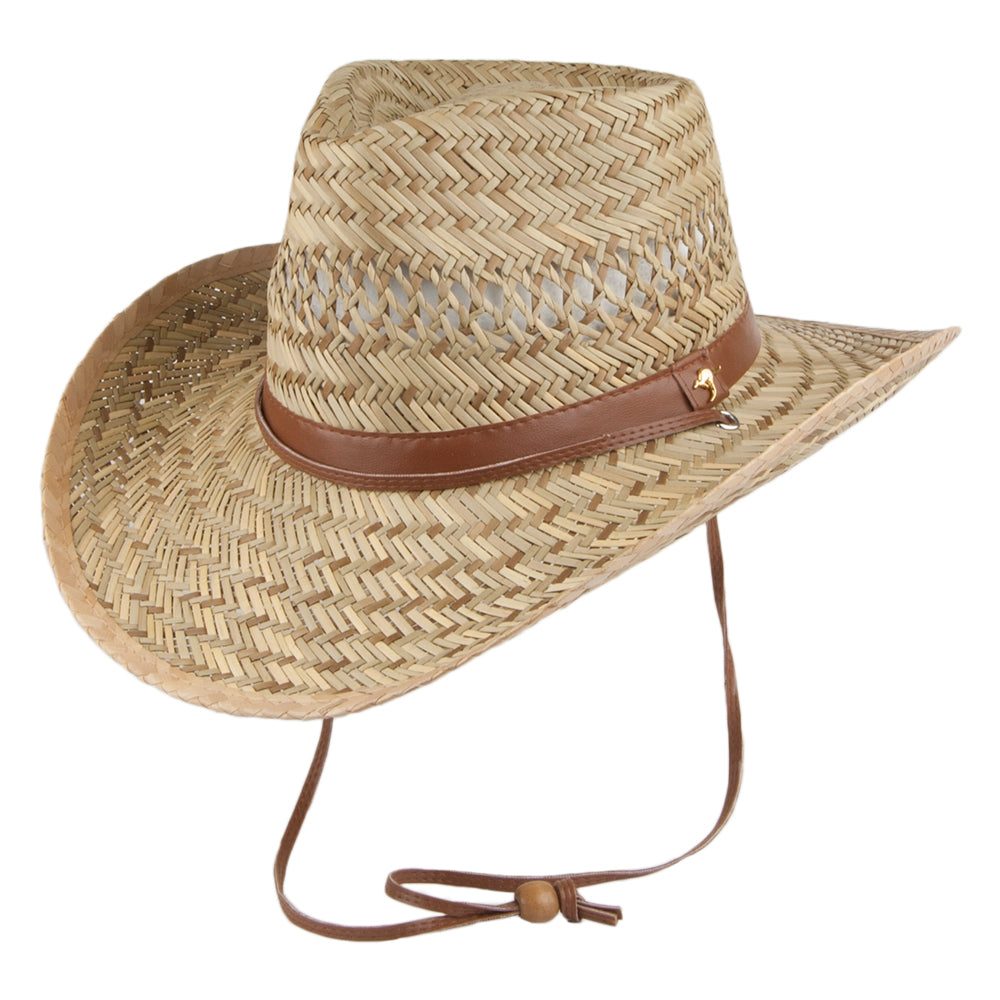Chapeau Australien en Paille Kangaroo Rush naturel DORFMAN PACIFIC