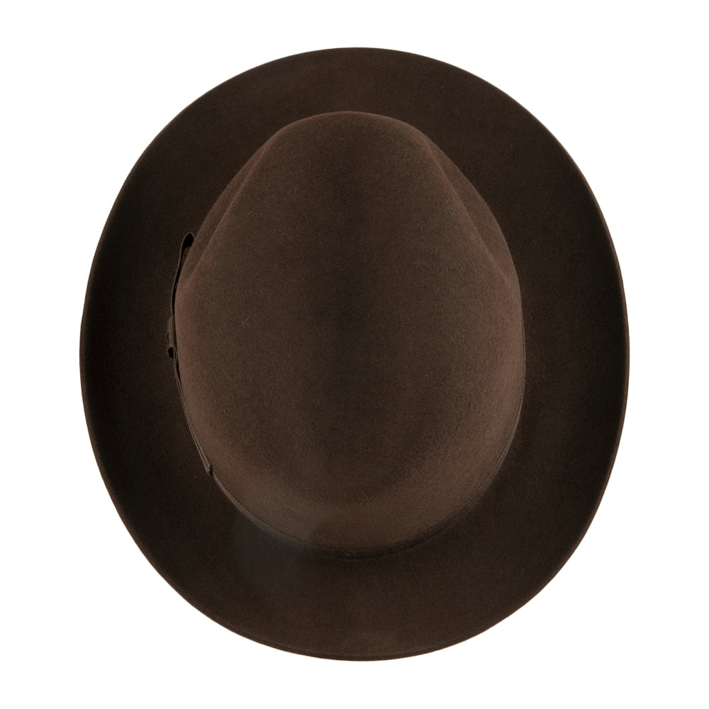Chapeau Fedora en Fourrure Feutrée Epsom marron CHRISTYS