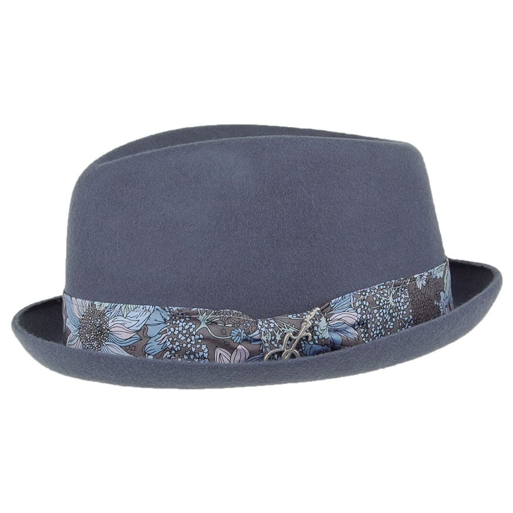 Chapeau Trilby en Laine Feutrée Accord brume CARLOS SANTANA