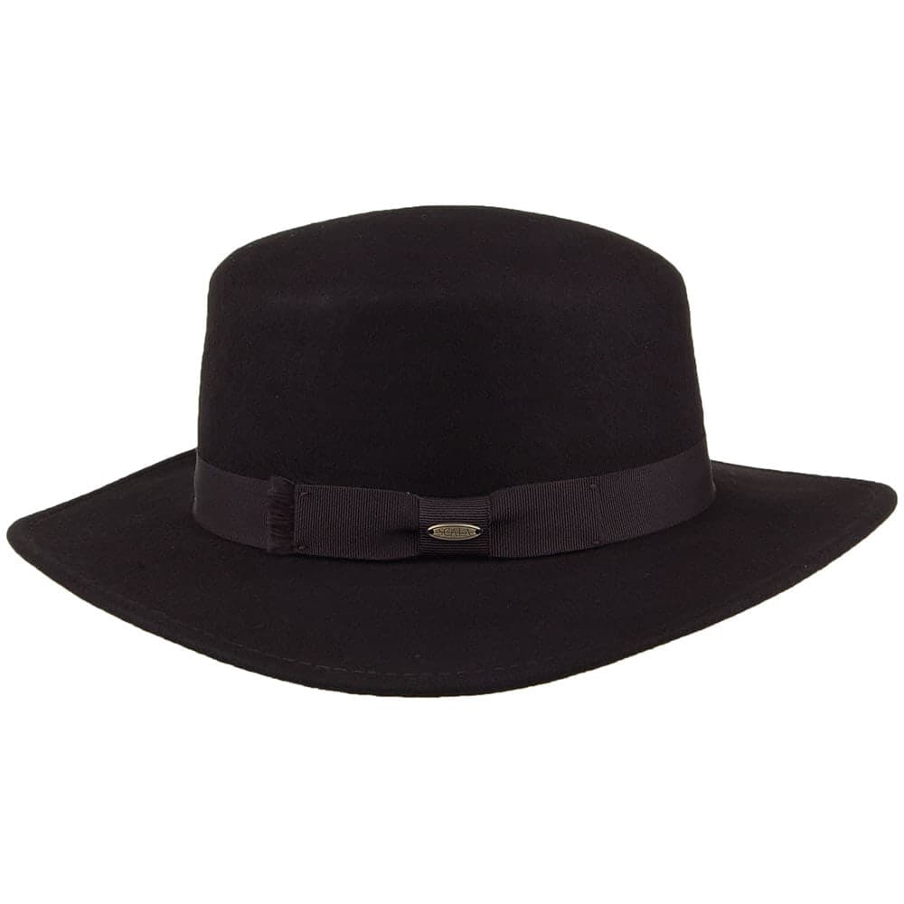 Chapeau Canotier en Laine Feutrée Déformable Avola noir SCALA