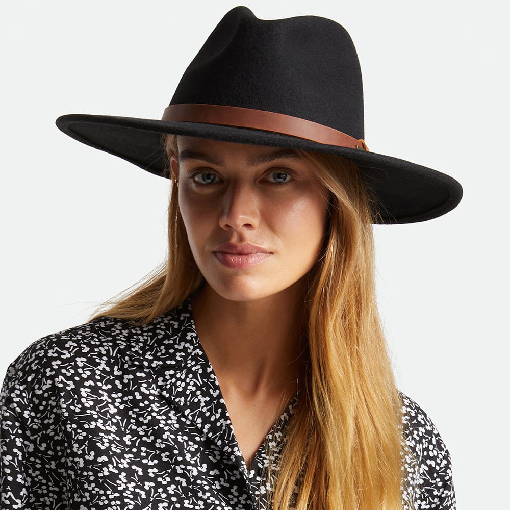 Chapeau Australien en Laine Feutrée Field Proper noir BRIXTON