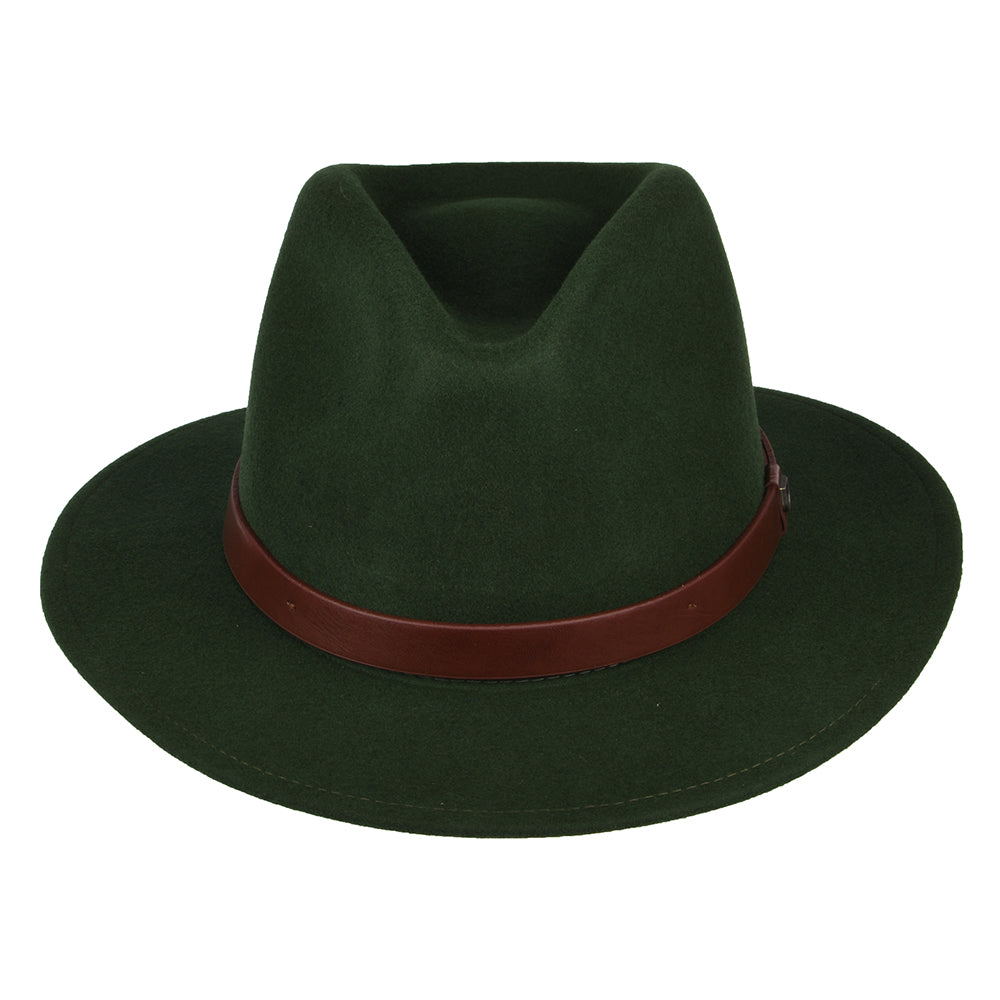 Chapeau Fedora en Laine Feutrée Messer forêt BRIXTON