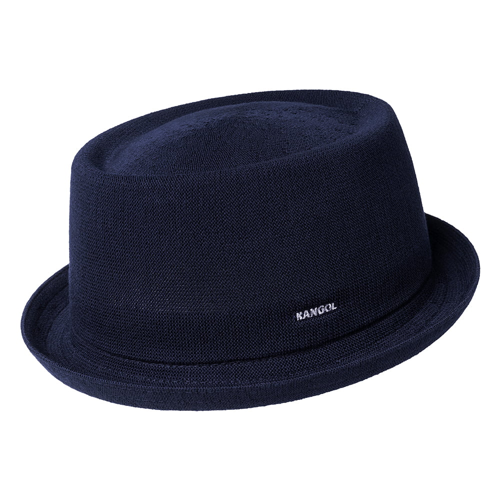 Chapeau Pork Pie en Bambou Mowbray bleu foncé KANGOL