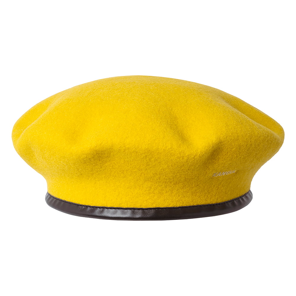 Béret Militaire en Laine Monty jaune KANGOL