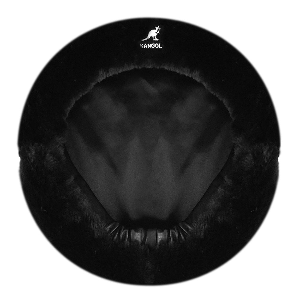 Béret en Fausse Fourrure noir KANGOL