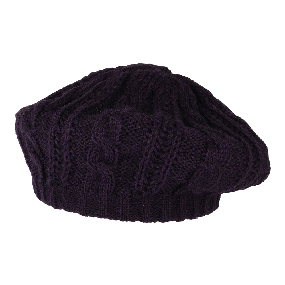 Béret à Torsades violet WHITELEY