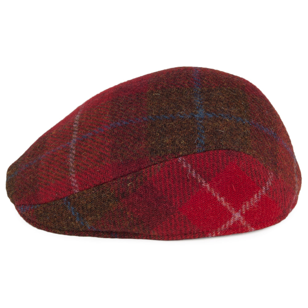 Casquette Ascot en HARRIS TWEED bordeaux CRAMBES