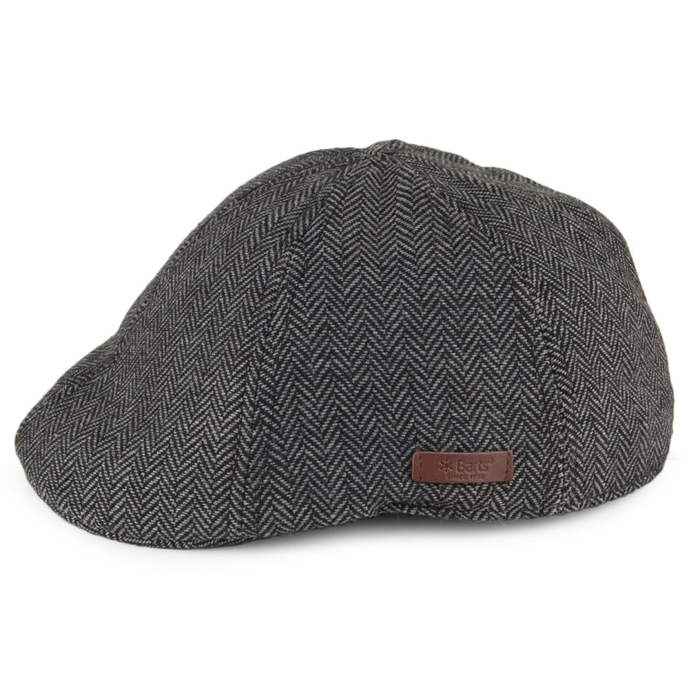 Casquette Plate à étiquette marron à Chevrons Bec-de-Canard Mr. Mitchell noir BARTS