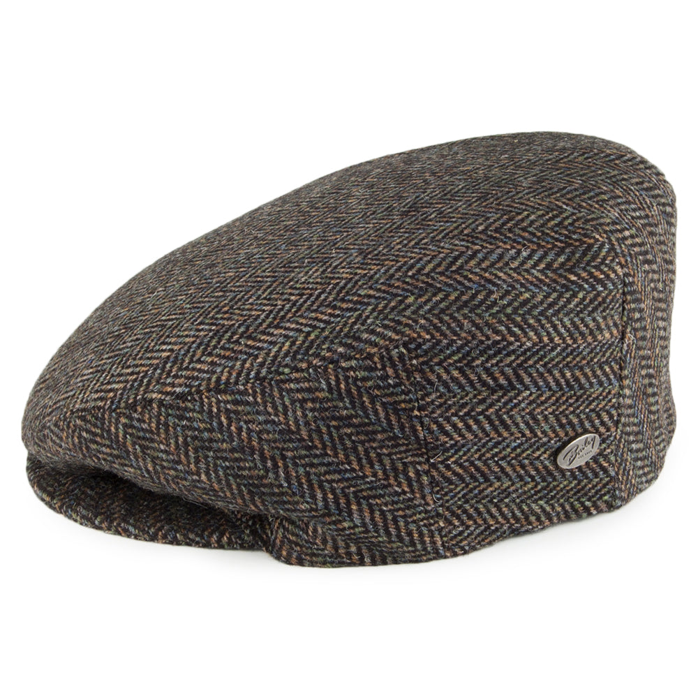 Casquette Plate à Chevrons et Rayures Lord noir mélangé BAILEY