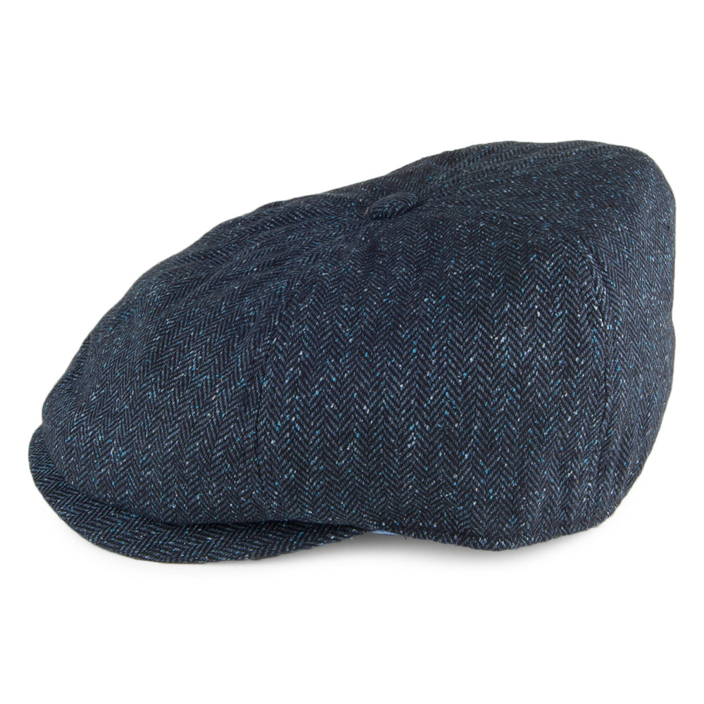 Casquette Gavroche en Soie Mélangée Hudson bleu FAILSWORTH