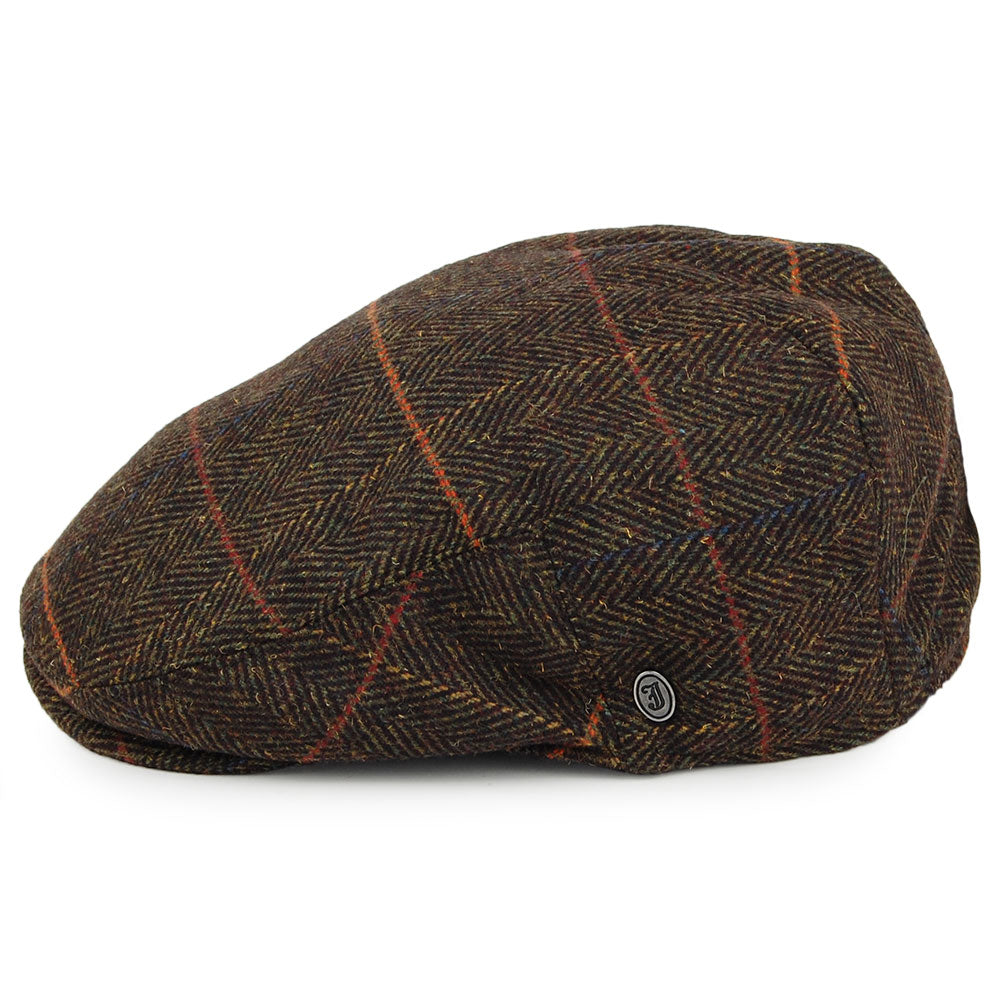 Casquette Plate à Carreaux Glasgow olive JAXON & JAMES