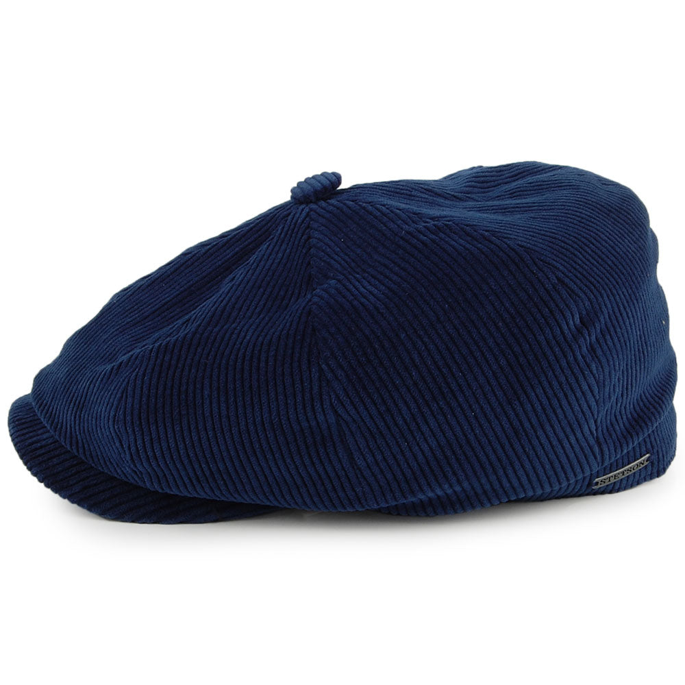 Casquette Gavroche en Velours Côtelé Hatteras bleu STETSON