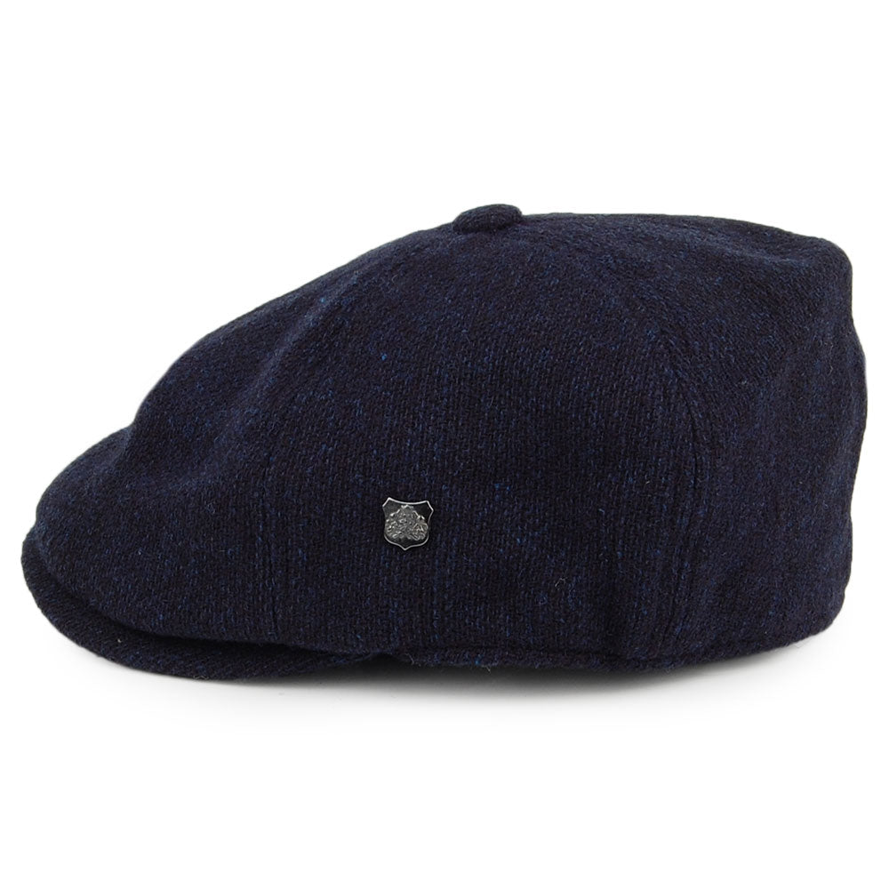 Casquette Gavroche en Laine d'Agneau Mérinos Hudson bleu marine FAILSWORTH