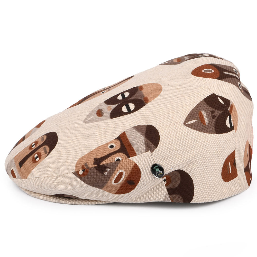 Casquette Plate en Coton Masque Tribal naturel CITY SPORT