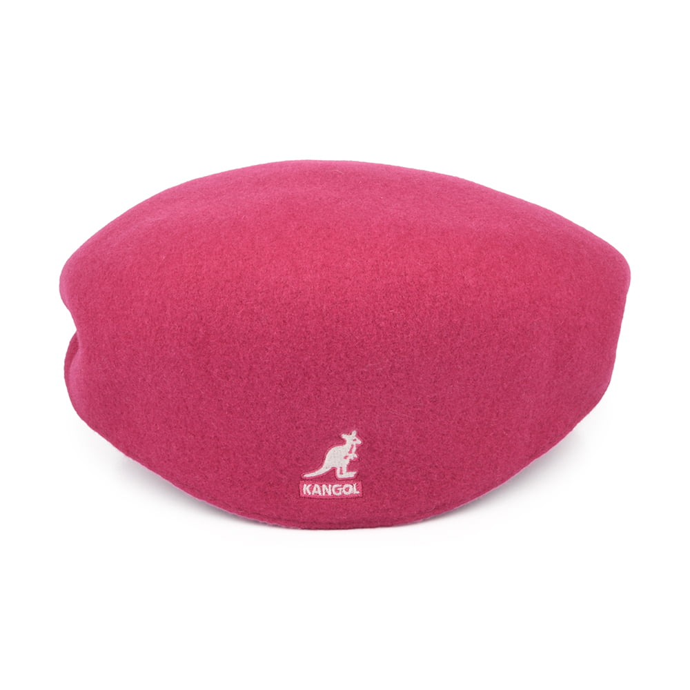 Casquette Plate en Laine 504 rose vif KANGOL