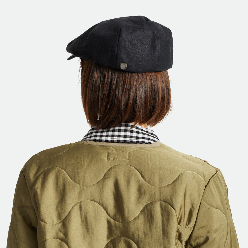 Casquette Plate en Chanvre Hooligan X noir BRIXTON