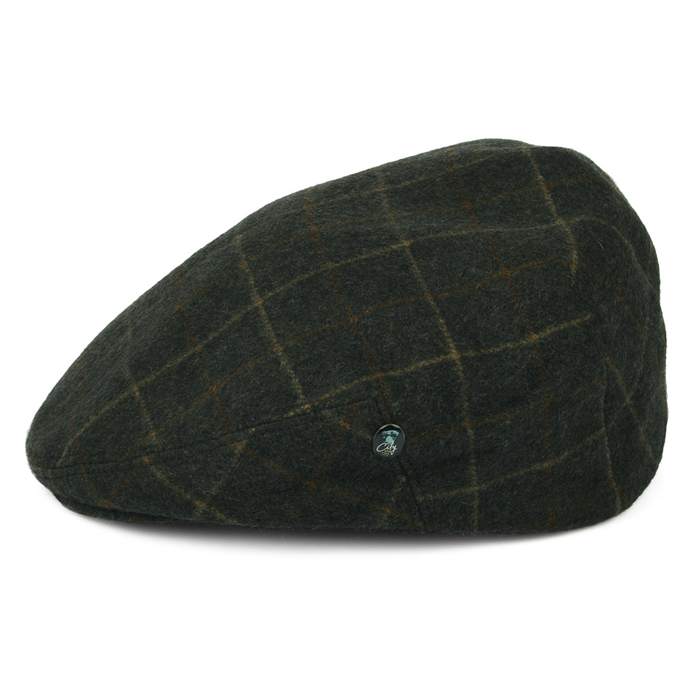 Casquette Plate en Laine Loden à Carreaux mousse CITY SPORT