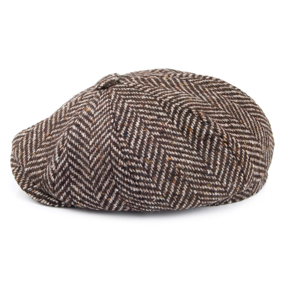 Casquette Gavroche à Larges Chevrons marron OLNEY
